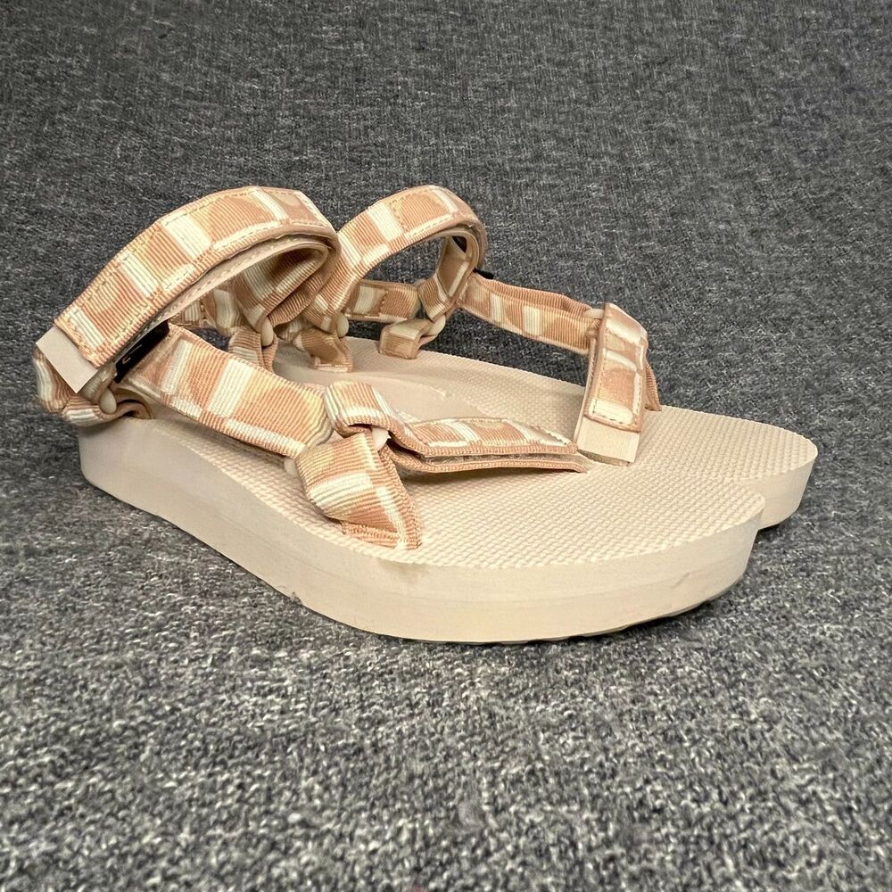 Teva Midform Universal Chunky Sport Sandal Womens 8 Beige Geometric Pattern
